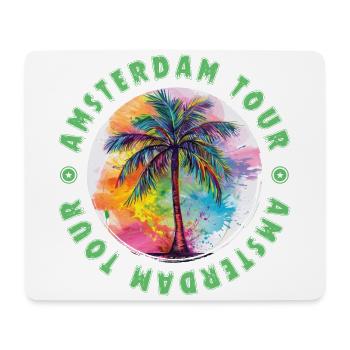 Amsterdam Tour Holiday Plame Colorful - Mouse Pad (horizontal) - white - Front