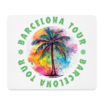 Barcelona Tour Holiday Plame Colorful - Mouse Pad (horizontal) - white - Front