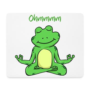 Ohmmm ein lustiger Yoga Frosch - Mousepad (Querformat) - Weiß - Vorne