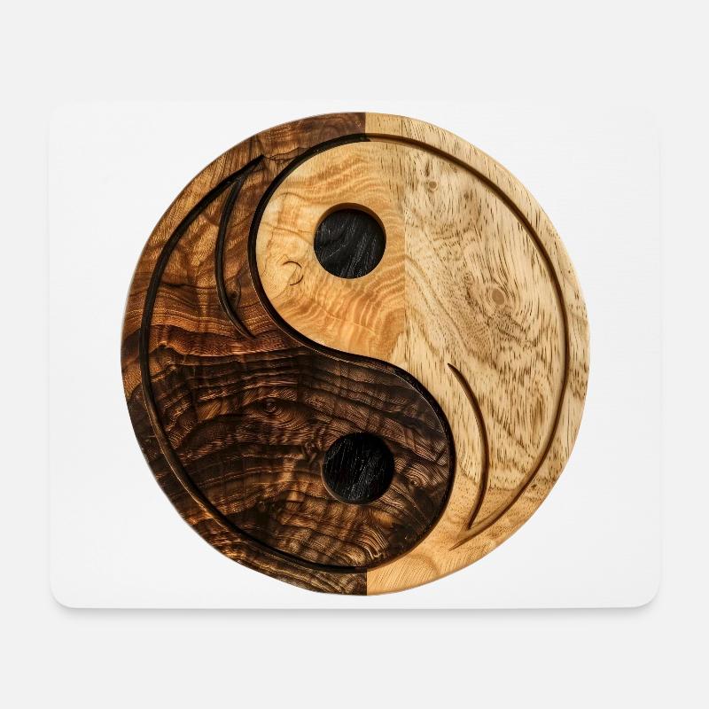Yin Yang Logo - Mousepad (Querformat) - Weiß