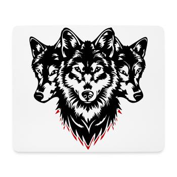 Wolf Head Pack - Mouse Pad (horizontal) - white - Front