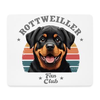 Rottweiler fan club Tshirt chien drôles - Tapis de souris (format paysage) - blanc - Devant