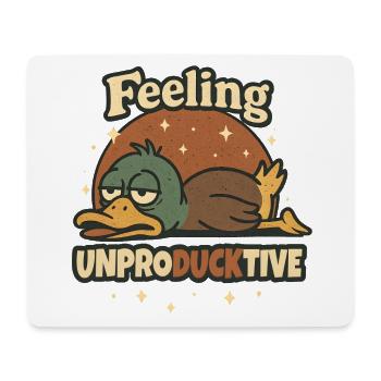 Ente feeling unproducktive unproductive - Mouse Pad (horizontal) - white - Front