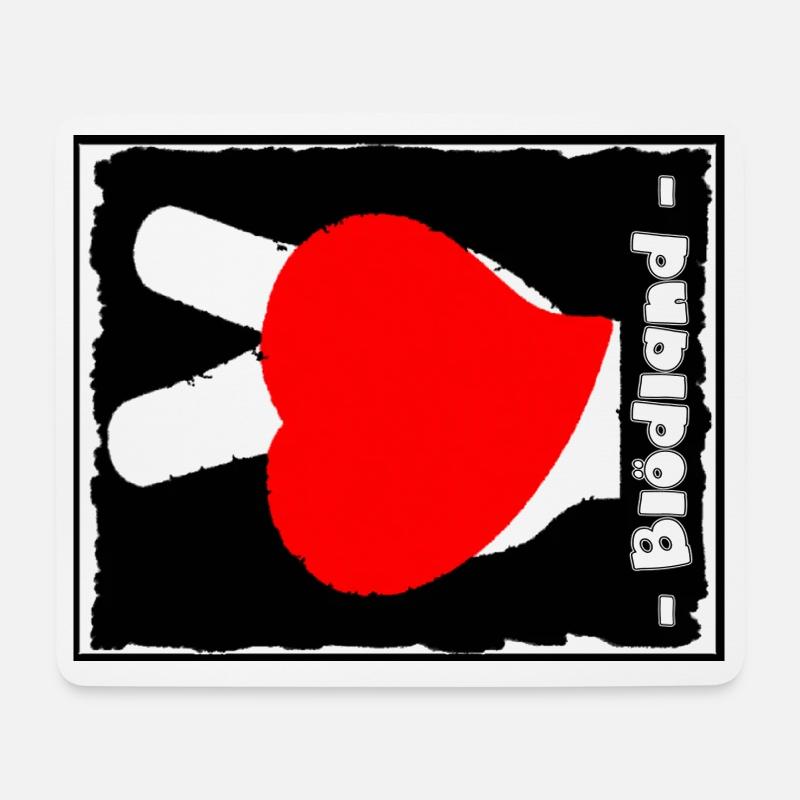 Blödländchen - Mousepad (Querformat) - Weiß
