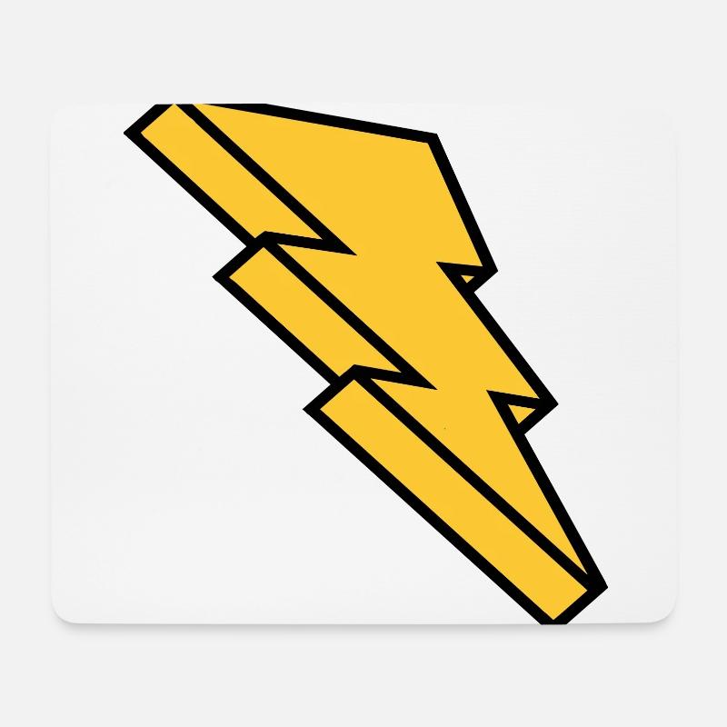 Blitz - Gelb - Mousepad (Querformat) - Weiß