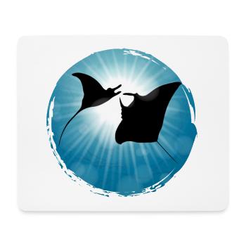 Manta Ray Ocean Tauchen unter Wasser - Mousepad (Querformat) - Weiß - Vorne