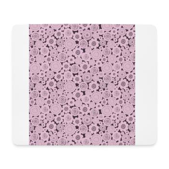 Motifs solaires -rose - Tapis de souris (format paysage) - blanc - Devant