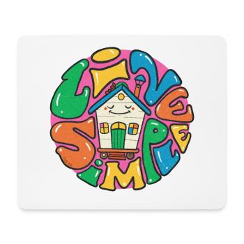 live simple tiny house - Mouse Pad (horizontal) - white - Front