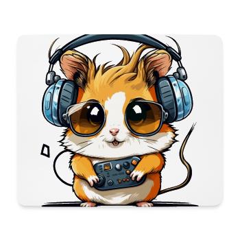 Hamster Beats - Mouse Pad (horizontal) - white - Front