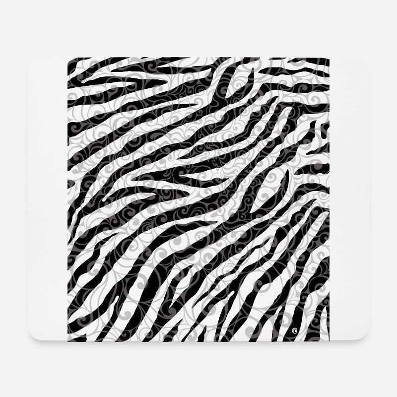 Zebra-Muster - Mousepad (Querformat) - Weiß