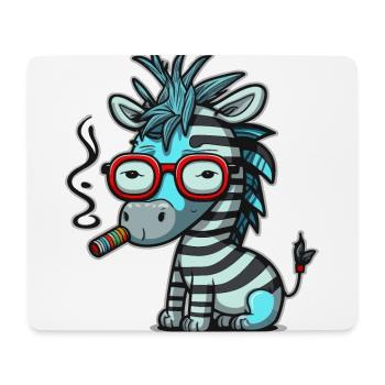 Zebra Funk - Mousepad (Querformat) - Weiß - Vorne