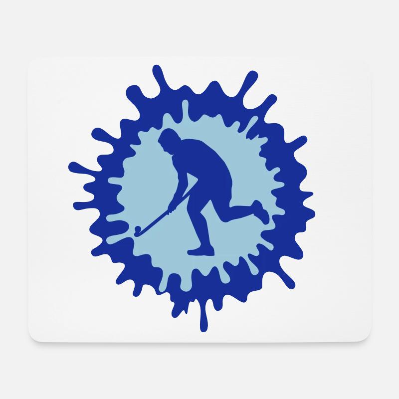 3D Hockey - Mousepad (Querformat) - Weiß