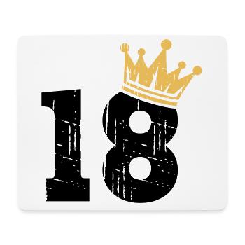 18 Crown 18th Birthday 18 years old - Mouse Pad (horizontal) - white - Front