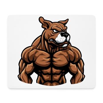 Staffordshire Bull Terrier Muscle du chien - Tapis de souris (format paysage) - blanc - Devant