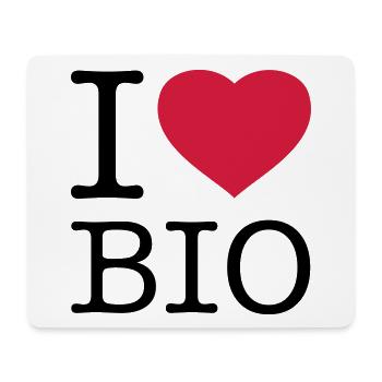 I LOVE BIO - Mousepad (Querformat) - Weiß - Vorne