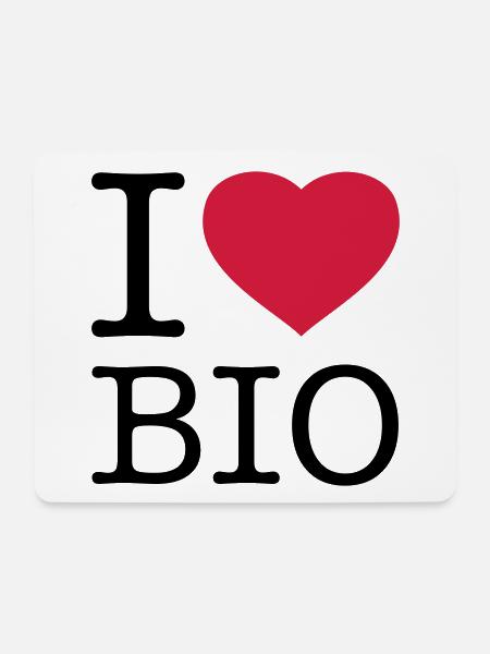 I LOVE BIO - Mousepad (Querformat) - Weiß