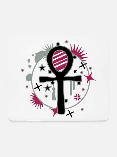 Ankh Symbol magisch und geheimnisvoll - Mousepad (Querformat) - Weiß