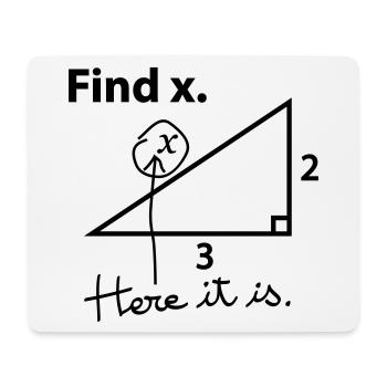 Find X. - Mouse Pad (horizontal) - white - Front