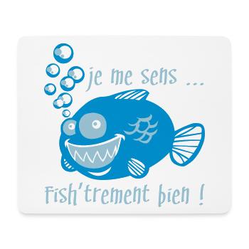 Comme un poisson dans l'eau - Tapis de souris (format paysage) - blanc - Devant