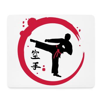 Karate calligraphy - Mouse Pad (horizontal) - white - Front