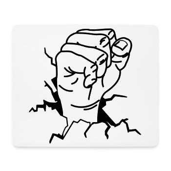 FIST BURSTING - Mousepad (Querformat) - Weiß - Vorne