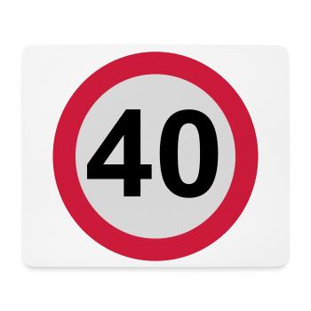 40 Geburtstag - Mousepad (Querformat) - Weiß - Vorne
