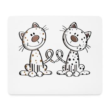 Best Friends Cats - Cat - Fat Friends - Fun - Mouse Pad (horizontal) - white - Front
