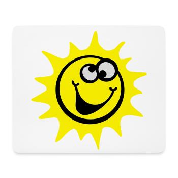 soleil smiley 3c / style comique - Tapis de souris (format paysage) - blanc - Devant