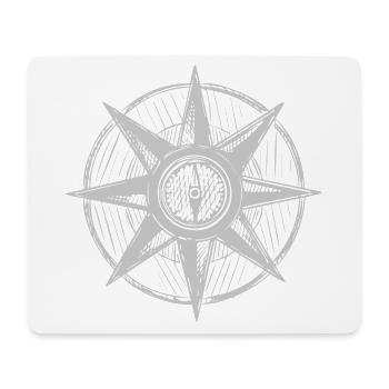 Conception de la boussole North Star - Tapis de souris (format paysage) - blanc - Devant