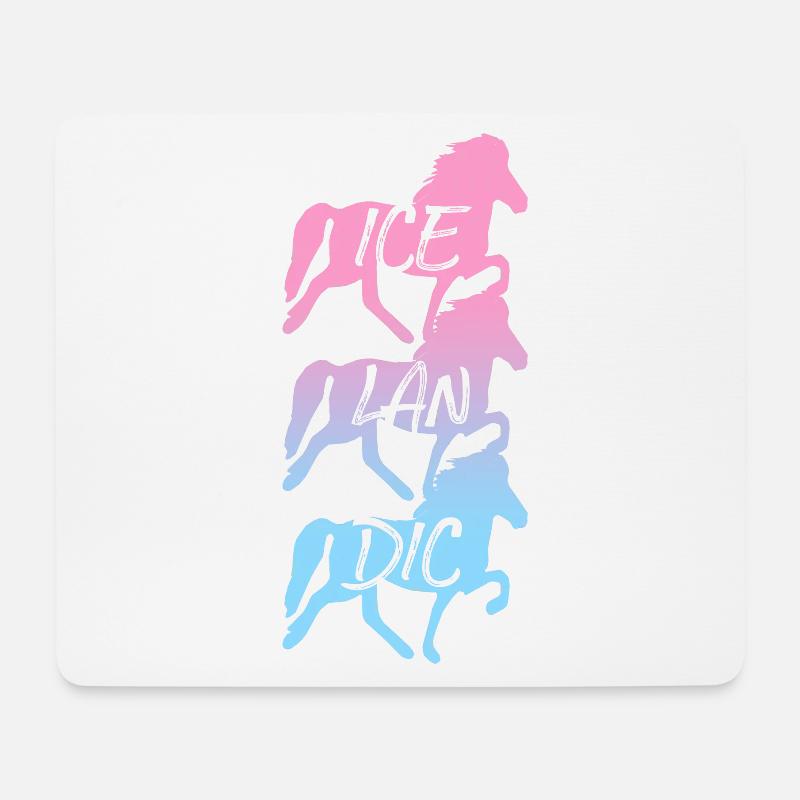Icelandic Horse: Islandpferd Pferd Pony Merch - Mousepad (Querformat) - Weiß