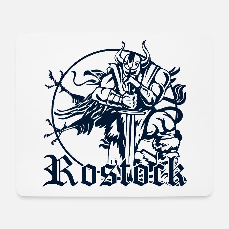Rostock - Mousepad (Querformat) - Weiß