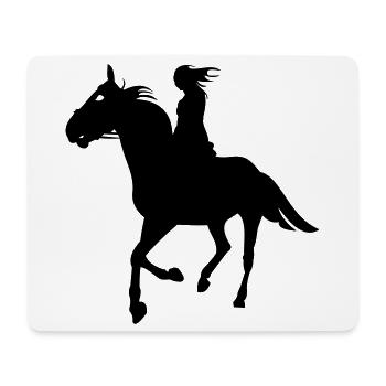 Horses, horse, riding, pony, cowboy, trot, Gallop - Mouse Pad (horizontal) - white - Front