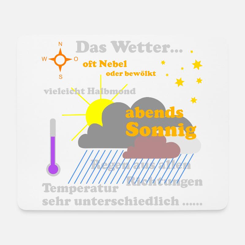 Die Wetterkarte - Mousepad (Querformat) - Weiß