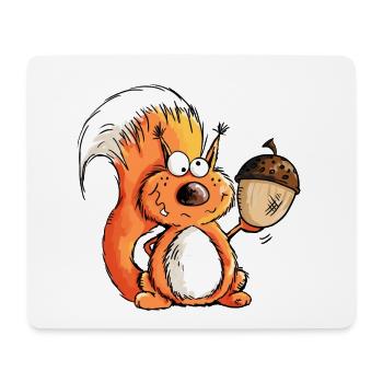 Eichhörnchen - Tier - Tiere - Eichel - Wald - Mousepad (Querformat) - Weiß - Vorne