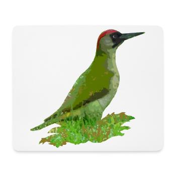 gruenspecht vogel natur - Mousepad (Querformat) - Weiß - Vorne