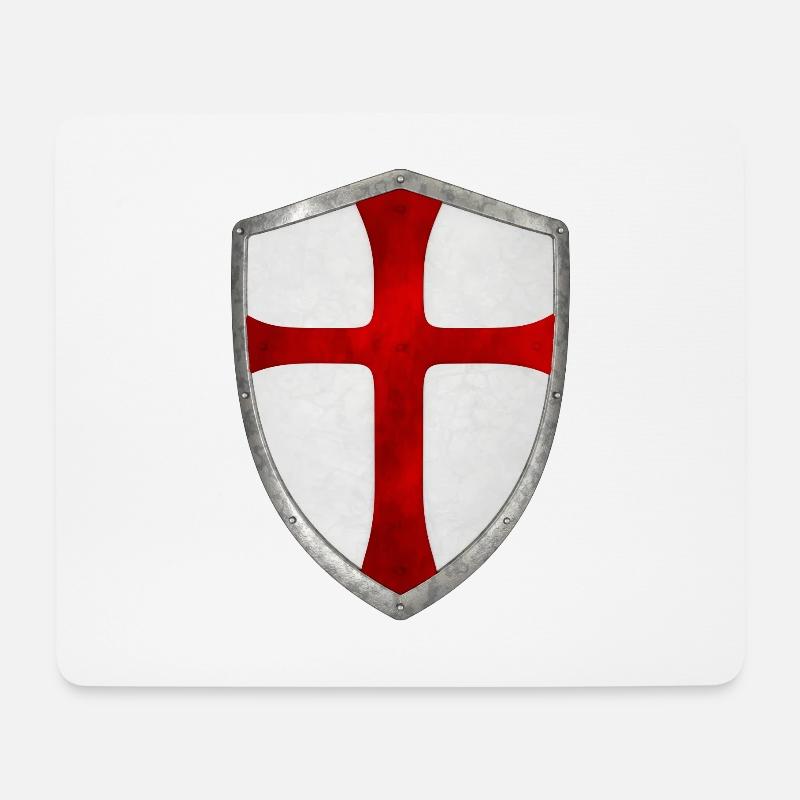 Kreuzfahrer Kreuz Templer Schild Kreuzzug - Mousepad (Querformat) - Weiß