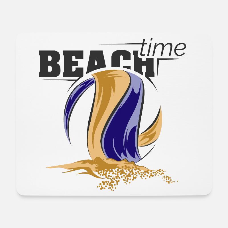 beachvolleyball summer holidays cup Logo Symbol - Mousepad (Querformat) - Weiß