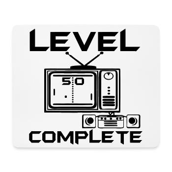 50.Birthday , 50 Years , Gamer Level 50 (25) - Mouse Pad (horizontal) - white - Front