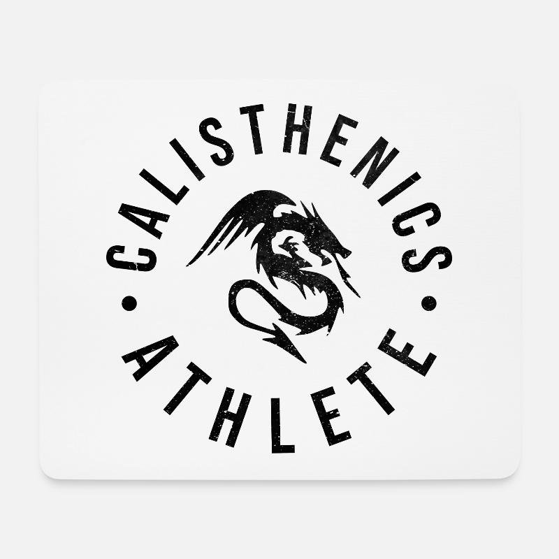Calisthenics Athlet - Mousepad (Querformat) - Weiß
