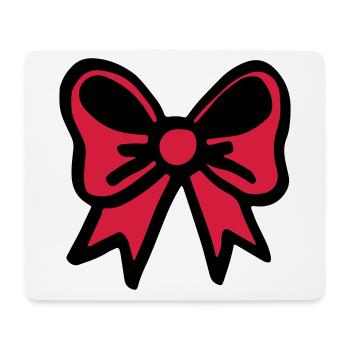 Bow red / bow red - bow tie - celebration - Mouse Pad (horizontal) - white - Front