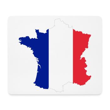 Drapeau de la carte de France ✅ Drapeau de la carte de France ✔ - Tapis de souris (format paysage) - blanc - Devant