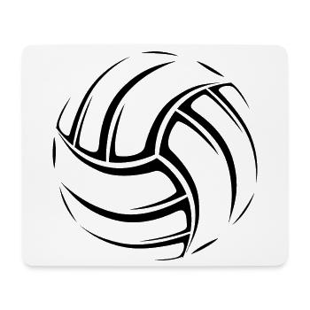 Volleyball Zeichnung Symbol Illustration Skizze - Mousepad (Querformat) - Weiß - Vorne