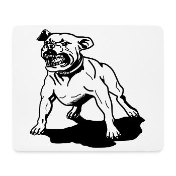 pitbull, staffordshire terrier - Tapis de souris (format paysage) - blanc - Devant
