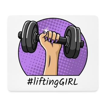 Lifting girl Workout Sport Hantel Design - Mousepad (Querformat) - Weiß - Vorne