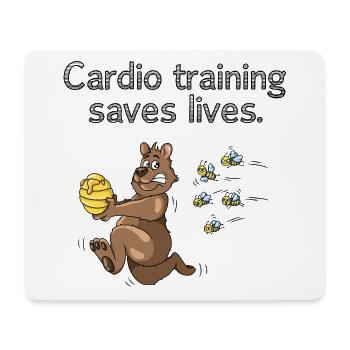 Bear endurance training fitness lifestyle funnier - Mouse Pad (horizontal) - white - Front