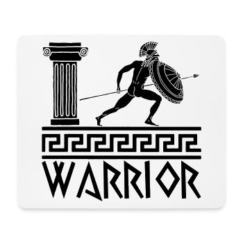 Griechischer Krieger schwarze Hoplite - Mousepad (Querformat) - Weiß - Vorne