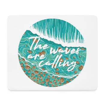 Waves Are Calling - Mousepad (Querformat) - Weiß - Vorne