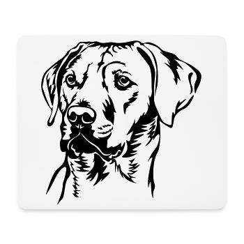 Rhodesian Ridgeback Kopf - Mousepad (Querformat) - Weiß - Vorne