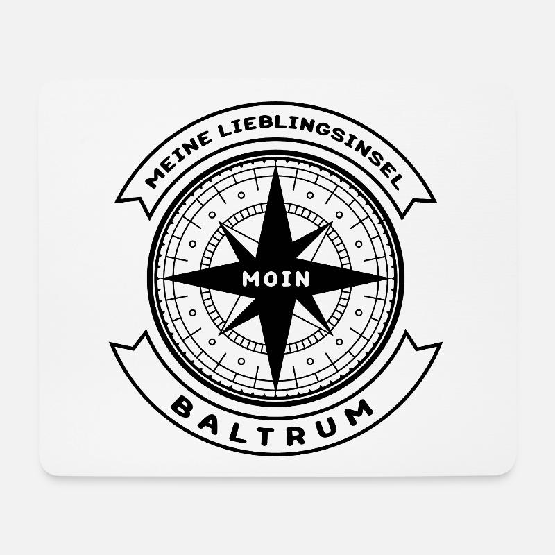 Baltrum - Meine Lieblingsinsel - Mousepad (Querformat) - Weiß