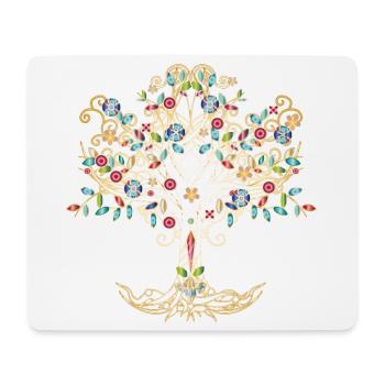 imaginative tree in metallic colors - Mouse Pad (horizontal) - white - Front